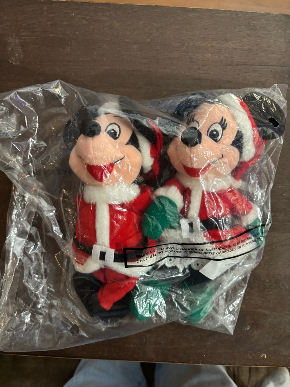 Disney Mickey & Minnie Holiday Plush Duo - Red, Black, Green